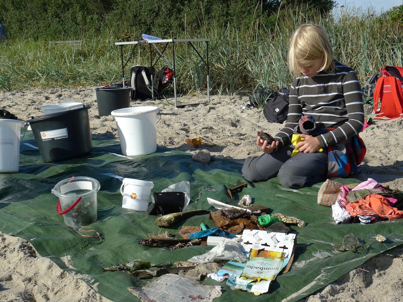 Sammelaktion für Schulklassen zum Coastal Cleanup Day 2018 in Kiel