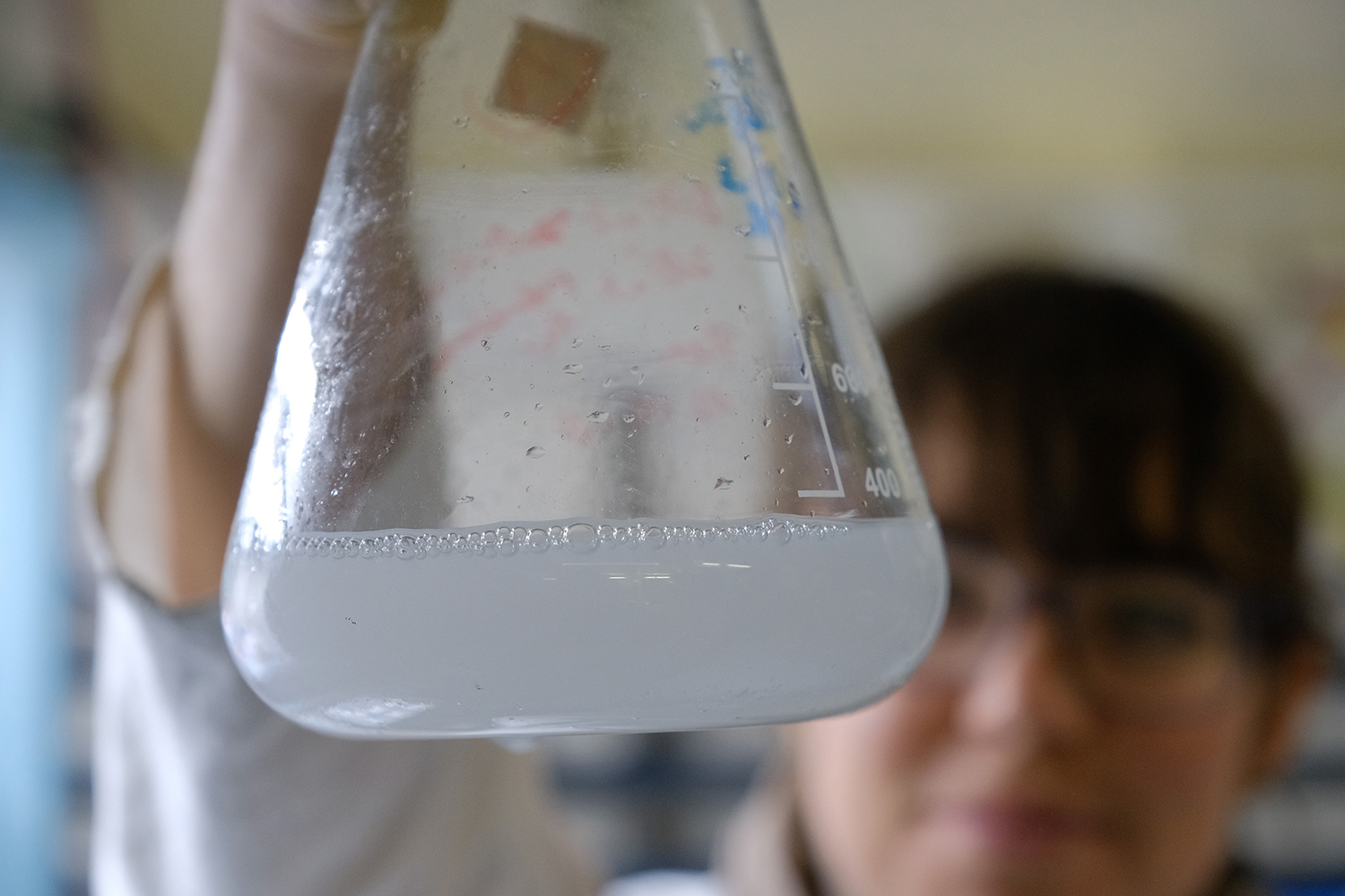 To make the experiment even more realistic, Thea Hamm used not only different concentrations but also different types of microplastics. Photo: Jan Steffen/GEOMAR